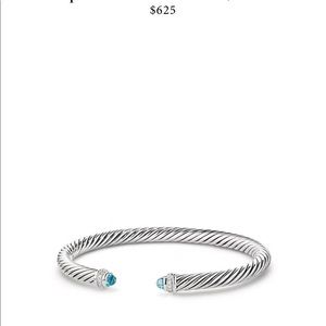 David yurman blue topaz cable bracelet